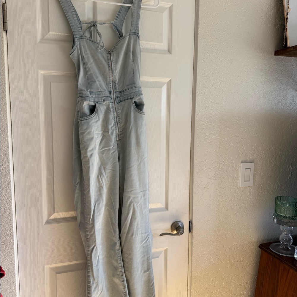 We The Free Women's Light Blue Denim Overalls